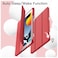 TRON New iPad 10.2 Inch Case 2021 9th Gen/ipad 8th Gen 2020 /ipad 7th Gen 2019 with Pencil Holder, Slim Stand Hard Back Shell Protective Smart Cover Case For iPad 10.2 / 10.5'' 2017 (Red)