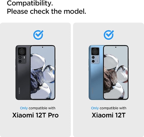 Spigen GLAStR Slim [2 Pack] designed for for Xiaomi 12T and Xiaomi 12T PRO Screen Protector Premium Tempered Glass - [Case Friendly- 2 Pack]