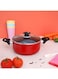 Royalford Casserole With Glass Lid Red/Black/Clear 32centimeter