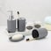 Bathroom Accessories Set of 8 Pieces Bathroom Accessory Set Soap Dispenser Toothbrush Holder Tooth Mug Soap Dish Toilet Brush Rubbish for Bathroom Home Decor (Grey)