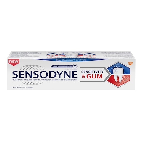 Sensodyne Sensitivity &amp; Gum Toothpaste For Sensitive Teeth &amp; Improved Gum Health 75ml