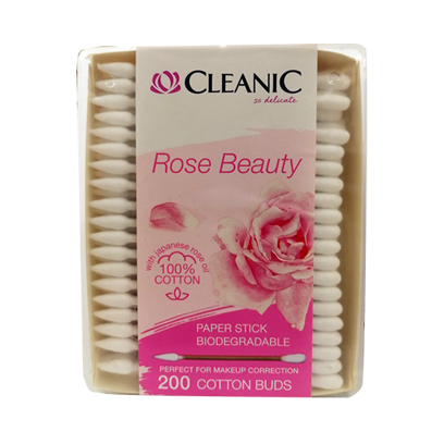 Cleanic Rose Oil Beauty Cotton Buds 200 Pieces