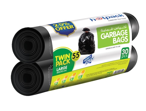 Hotpack Twin Pack Garbage Bag Roll 80 X 110cm 25%OFF