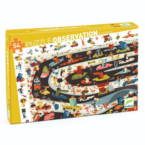 Djeco Car Rally Observation Puzzle - 54Pcs