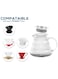 Mibru V60 Coffee Server Maker Heat Resistant Glass Pot Pour Over Server Kettle Coffee Teapot Hand Drip Pour Over 400ml