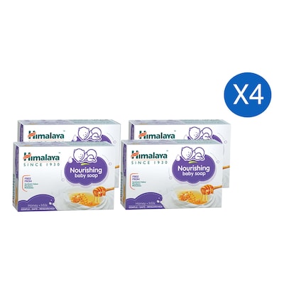 Himalaya Nourishing Baby Bar Soap with Honey and Milk 125g Pack of 4