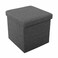 Ottoman Storage Puff Fabric 38cm Grey