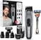Braun 10-in-1 Beard Trimmer, With Hair &amp; Nose Trimmer &amp; Gillette Razor, For Face &amp; Hair T, Body Grooming &amp; Clean Shaving, Men's Gift Set, 2 Pin Bathroom Plug, MGK7221, Dark Grey