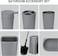 Bathroom Accessories Set,6-Piece Bathroom Gift Set,Toothbrush Holder,Toothbrush Cup,Soap Dispenser,Soap Dish,Toilet Brush Holder,Trash Can,Tumbler Bathroom Accessory Set Complete,Grey