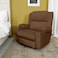 In House Velvet Classic Cinematic Recliner Chair With Cups Holder - Brown - Lazy Troy