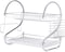 Aoguzhao 2 Tier Stainless Steel Dish Rack Metal Dish Drainer With Removable Drain Board And Utensil Holder Cup Holder Dish Drainer For Kitchen Counter Top