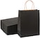 Sdootjewelry Black Gift Bags, Kraft Paper Gift Bags With Cotton Handle, 50 Pcs Heavy Duty Matte Tote Paper Bags, Shopping Bags- 8.3 X 4.3 X 10.6"