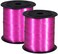 Party Time 2 Rolls 500 Yards Fuchsia Pink Crimped Curling Balloon String Roll Balloon Ribbon for DIY Party Decoration Wedding, Baby Shower, Birthday Decoration, Gift Packaging - Party Supplies