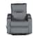 In House Velvet Rocking Cinematic Recliner Chair With Cups Holder - Grey - AB08