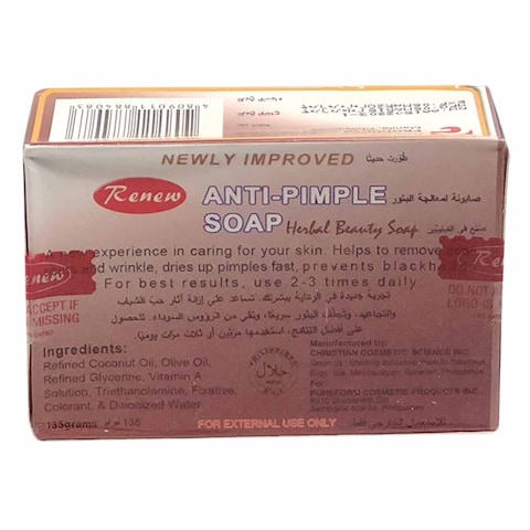 RENEW ANTI PIMPLE SOAP 135G