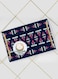 Lowha Decorative Acrylic Serving Tray With Gold Metal Handles And Tribal Pattern Design 20x30 cm