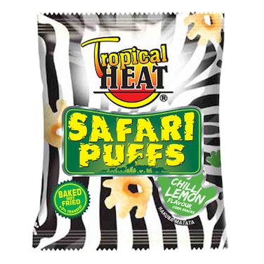 Tropical Heat Snacks Safari Puffs Chilli Lemon 100G
