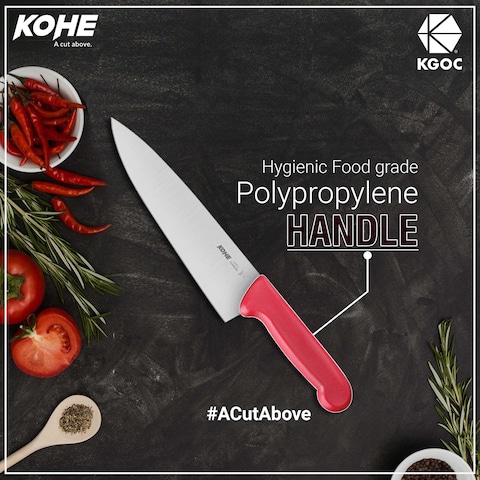 Kohe Stainless Steel 7 Inch Chef/Kitchen Multi Purpose Knife With Ergonomic Design, Assorted