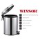 Winsor Stainless Steel Pedal Dustbin With Removable Inner Bucket, Trash Can Round Shape Dustbin For Bathroom, Home, Kitchen, Washrooms, Room And Office (5.0 ltr)