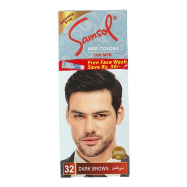 Samsul Color Buy Samsol Hair Colour For Men Dark Brown 32 50 ml Online | Carrefour ...