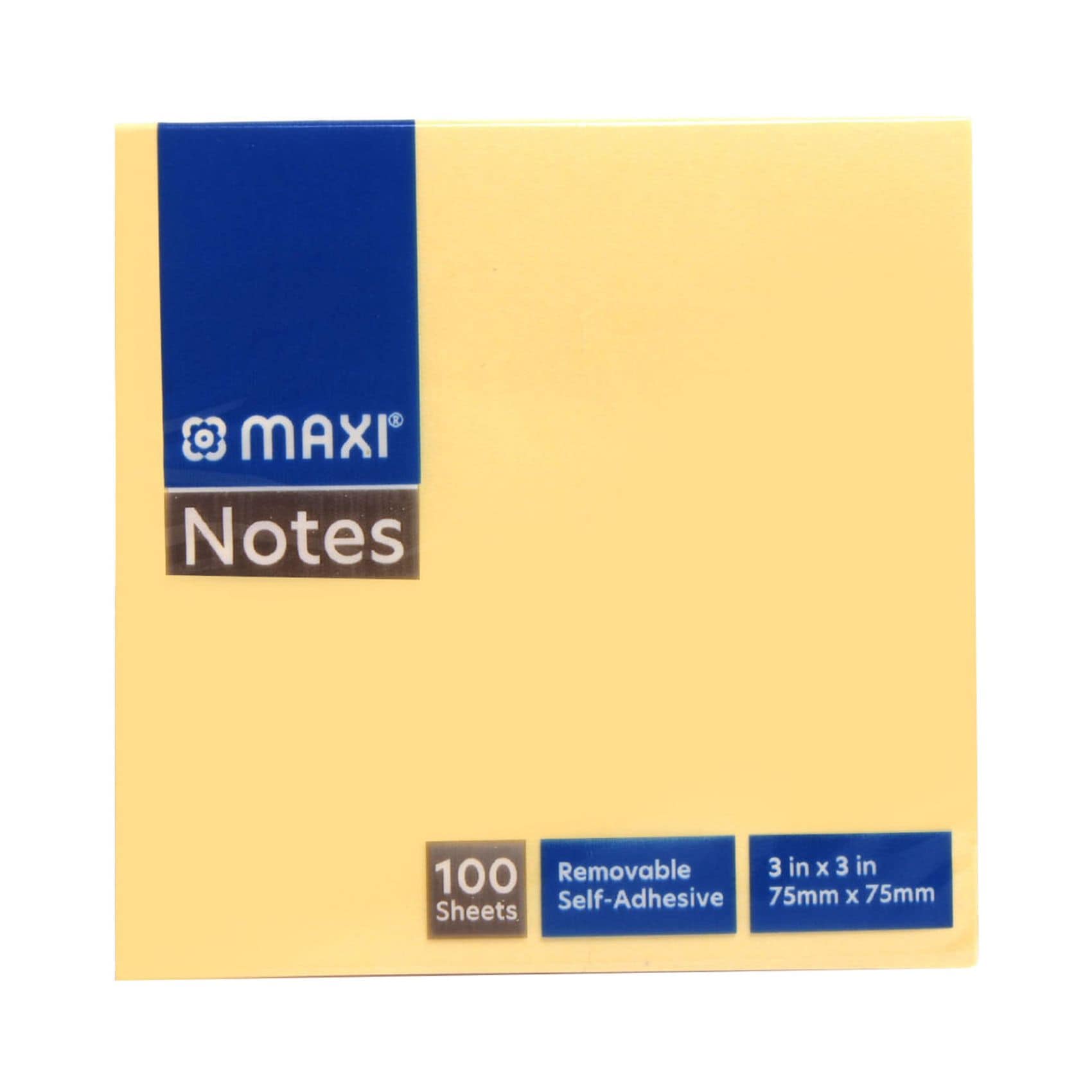 Buy Maxi Sticky Notes Yellow 75x75mm 100 PCS Online | Carrefour UAE