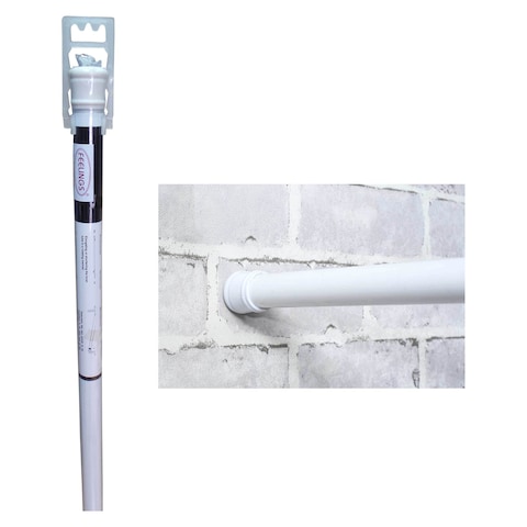 Shower Curtain Rod 104-190cm White