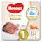 Huggies Extra Care Newborn Baby Diaper Jumbo Size 1 64 Count