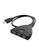 Generic 3 Port HDMI Switch Splitter with Pigtail Cable for TV Black