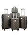 Star Line 5 Pieces Star Line Luggage Trolley Bags Set Coffee