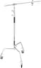 COOPIC Create Cool Pictures C Stand Stainless Steel 210cm Max Height With 88cm Holding Arm 2 Pieces Grip Head And 3 Pcs Wheels For Video Reflector Monolight And Photography