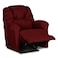 American Polo Linen Rocking &amp; Rotating Recliner Chair - Burgundy - American Polo