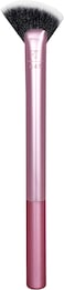 Real Techniques Sheer Radiance Fan Makeup Brush, For Highlighter + Facial Oil Absorbing Powders, Create Face Glow, Cruelty Free Bristles, Aluminum Ferrules, Pink, 1 Count