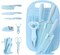 7 Sets of Wheat Straw Knives, Household Stainless Steel Fruit Kitchen Knives, Kitchen Knives(Blue)