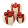 Christmas Gift Box with LED Set Red