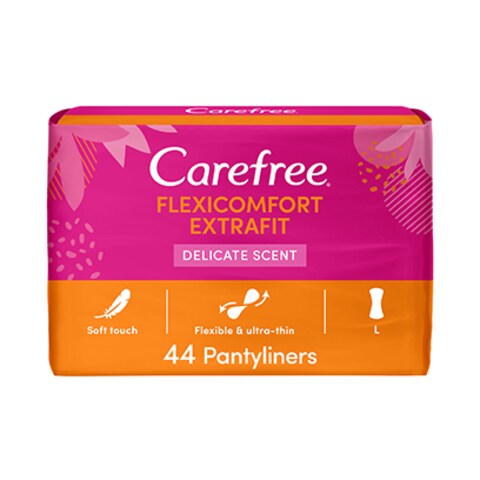Carefree Flexi Comfort Extrafit Delicate Scanted Pantyliner 44 Pieces