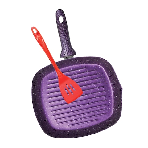 Gourmet Grill Pan With Foldable Handle - 36x26 Cm - Brown