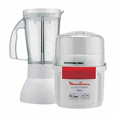 Moulinex La Moulinette Blender With Chopper 800 Watt -White - AR6801EG