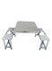 Generic Foldable Chair And Table Set Silver/White