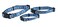 Petmate Aspen Pet Ribbon Overlay Dog Collar 3/4"X14-20" Harlequin Blue