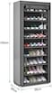 10-Tier Shoe Cabinet Rack Fabric Cabinet Shoe Storage Holder with Fabric Layer 58x28x160cm, Gray