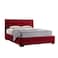 In House Lombardia Velvet Bed Frame - Queen - 200x150 cm - Burgundy