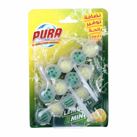 Buy Pura Toilet Cleaning Blocks with Lemon and Mint Scent - 3 Count in Egypt