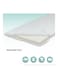 Moon Baby Quilted Crib Mattress - 100% Breathable And Washable, Non Toxic Toddler Mattress, Removable Cover. 0M+, White