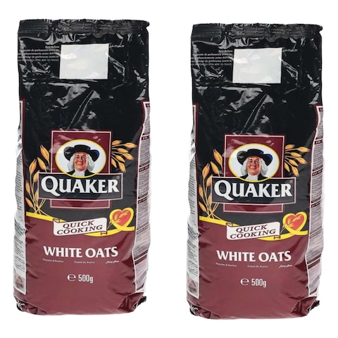 Buy Quaker Quick Cooking White Oats 500g Pack of 2 in UAE