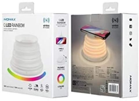 Momax Rainbow Color Changing Lamp With Ql2W Wireless Charging