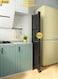 Foldable Standing Shelf,Units Storage Rack,Metal Heavy Duty Storage Shelf with Wheels, No Need Install Storage Rack (Black, 3-tier)