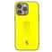Ferrari Gripstand Case with Perforated Pattern iPhone 15 Pro Yellow