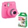 Fujifilm Instax Mini9 Instant Camera with Film Pack of 20 Flamingo Pink