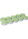 Generic 10-Piece Apple Tea Light Candle Set Green 20Cm
