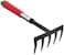 Trapp Brazil Small Garden Steel Mini Rake Digging Tool With Ergonomic Handle Rake Cultivator Garden Tool (FJ 1006)